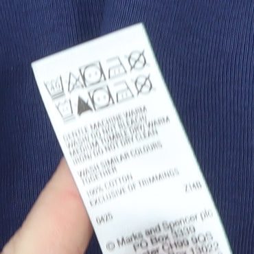 Marks and Spencer Boys Blue Cotton Sleeveless Tank Top 11-12 Years