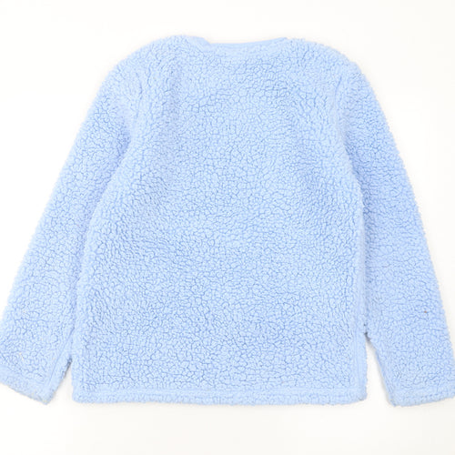 Disney Girls Blue Stitch Fleece Long Sleeve Pyjama Top 11-12 Years