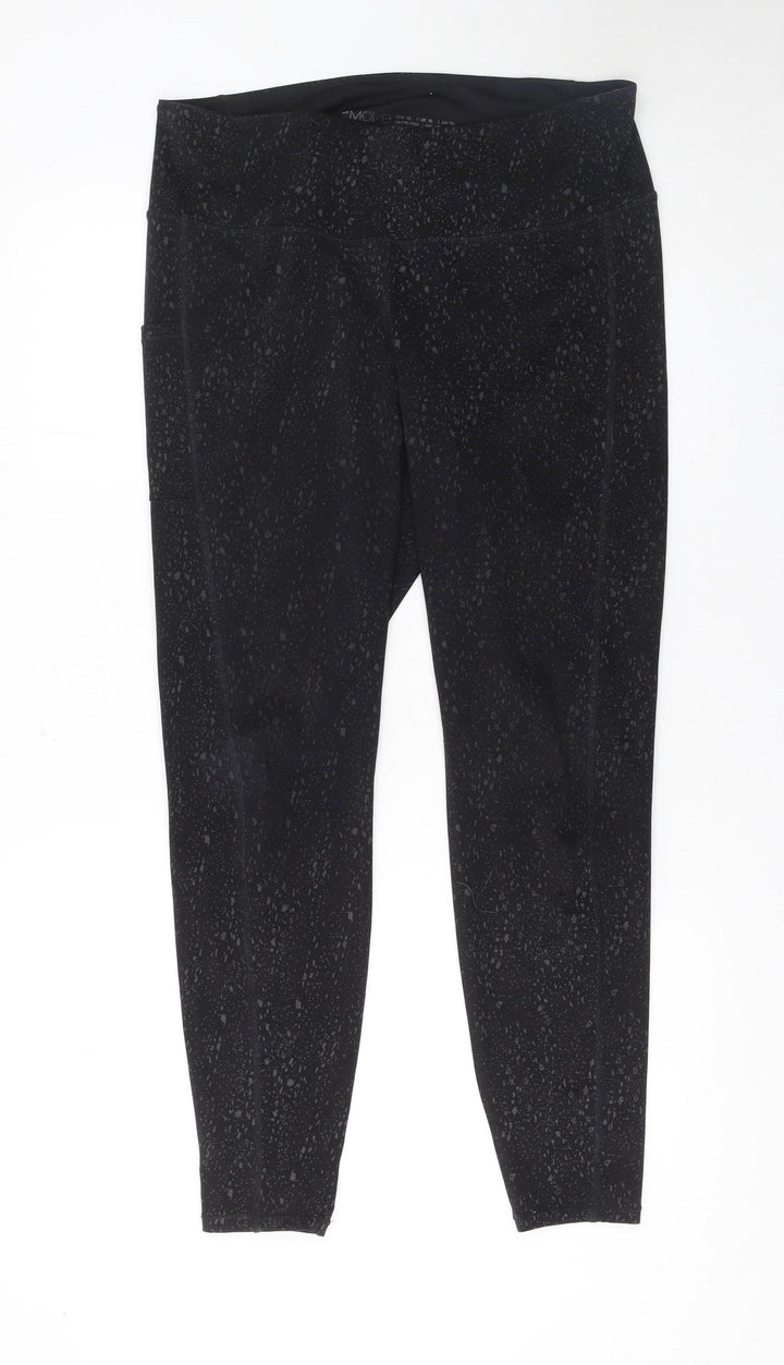 H&M Move Black XL Women's Cropped Leggings with Pocket Detail