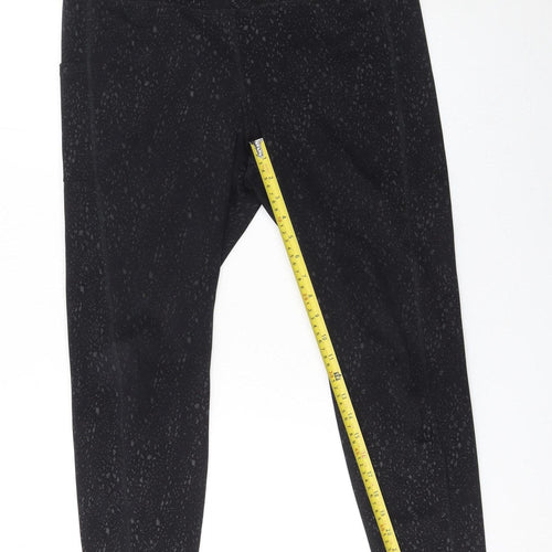 H&M Move Black XL Women's Cropped Leggings with Pocket Detail
