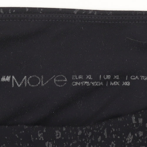 H&M Move Black XL Women's Cropped Leggings with Pocket Detail