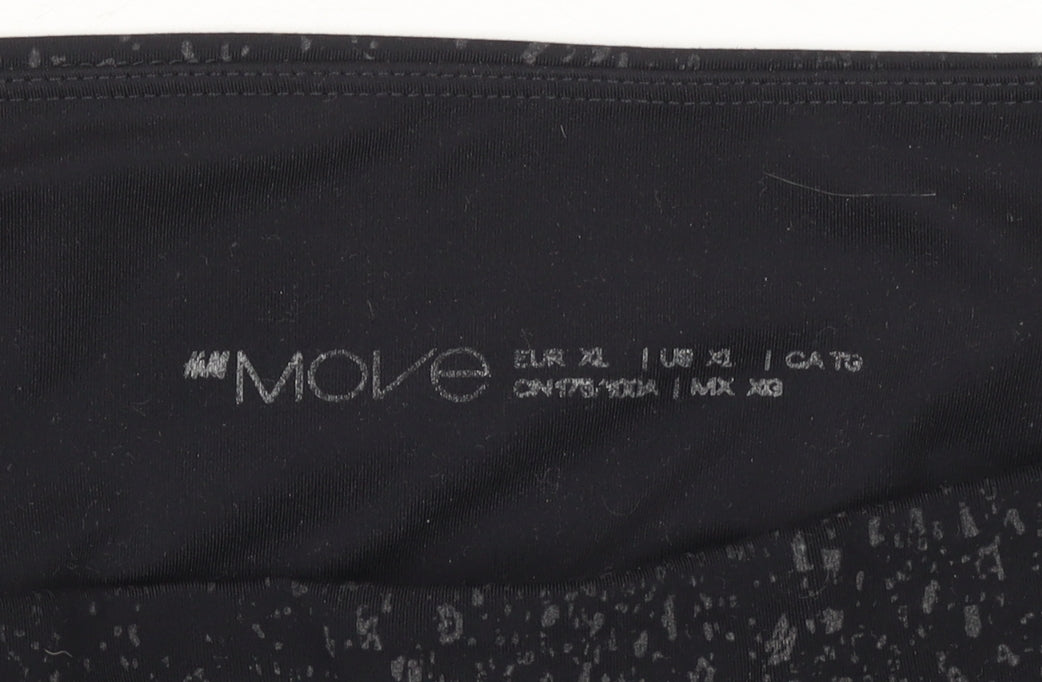 H&M Move Black XL Women's Cropped Leggings with Pocket Detail