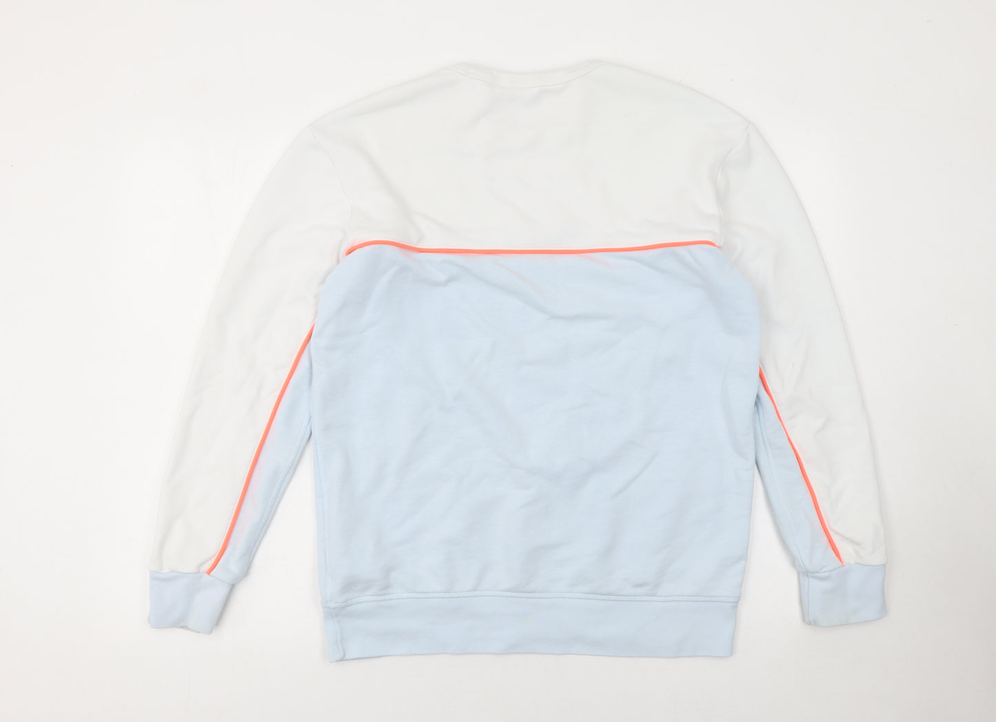 adidas Boys Blue & White Colourblock Crew Neck Sweatshirt 13-14 Years