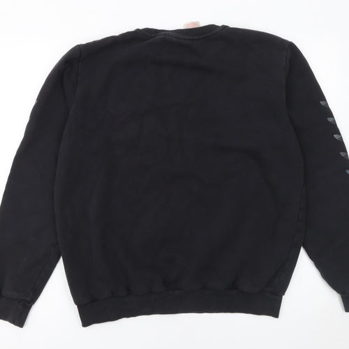 Adidas Boys Black Logo Pullover Sweatshirt XL 15-16 Years Fleece