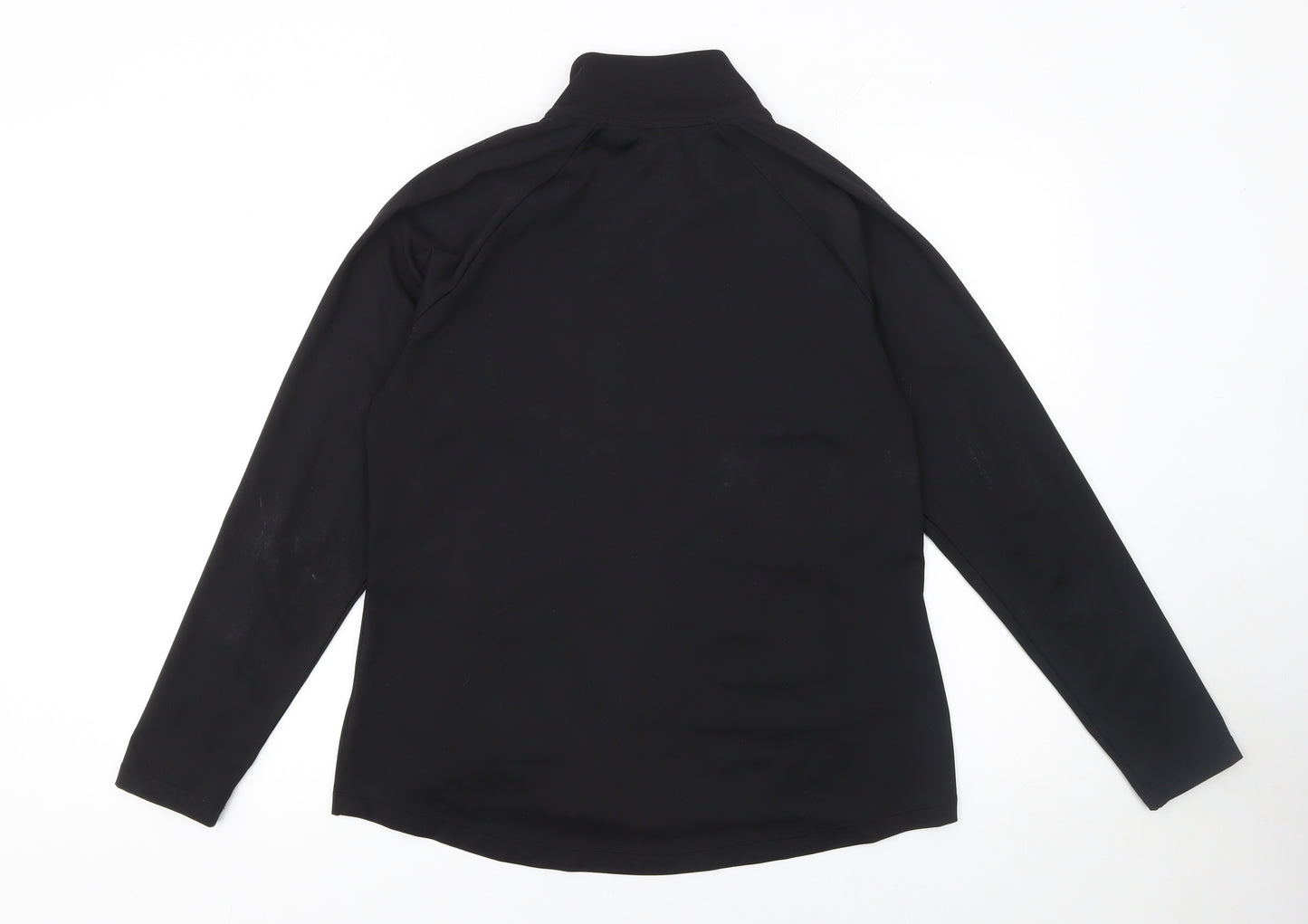 H&M Move Womens Black Track Jacket Size 14 Slim Fit Full Zip