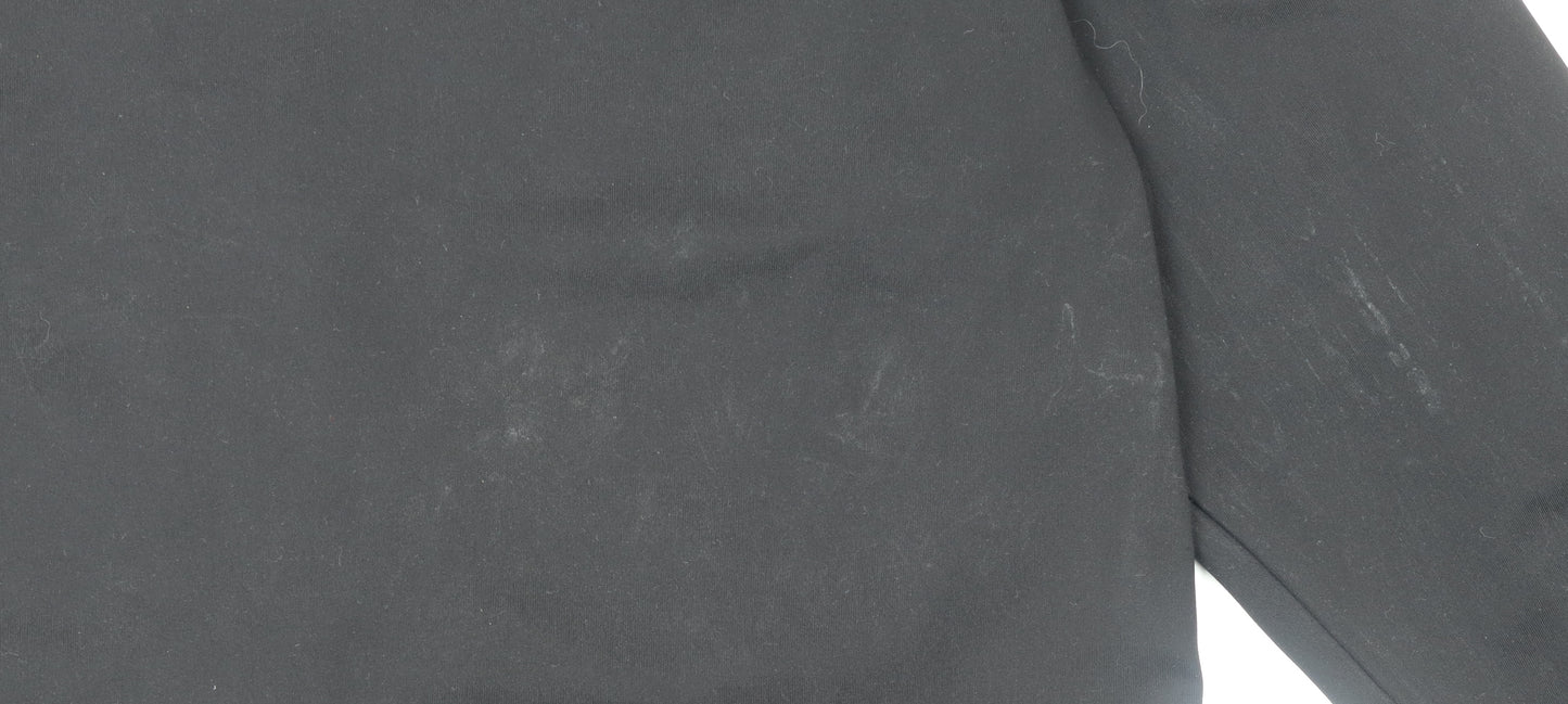 H&M Move Womens Black Track Jacket Size 14 Slim Fit Full Zip