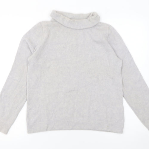 Hobbs Women’s Grey Roll Neck Wool Cashmere Jumper M