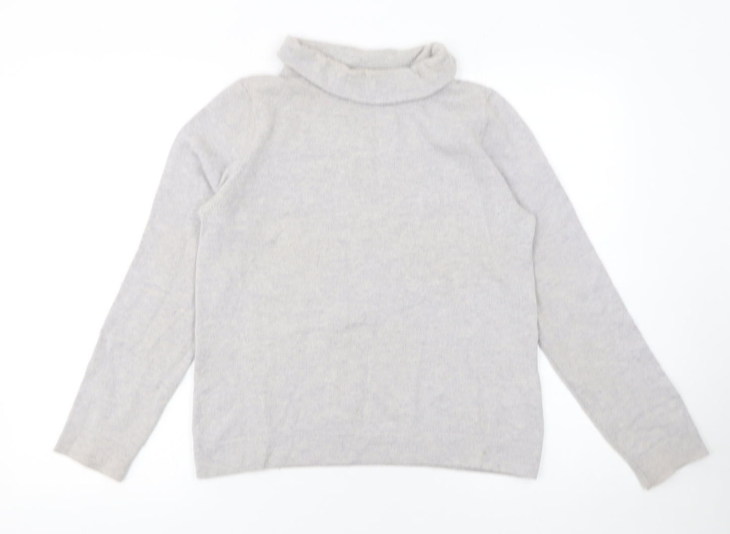 Hobbs Women’s Grey Roll Neck Wool Cashmere Jumper M