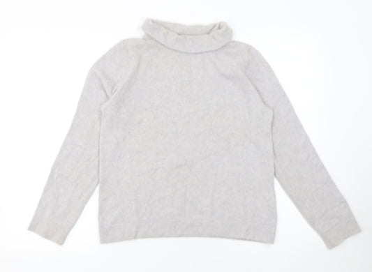 Hobbs Women’s Grey Roll Neck Wool Cashmere Jumper M