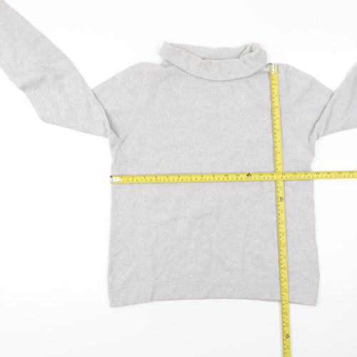 Hobbs Women’s Grey Roll Neck Wool Cashmere Jumper M