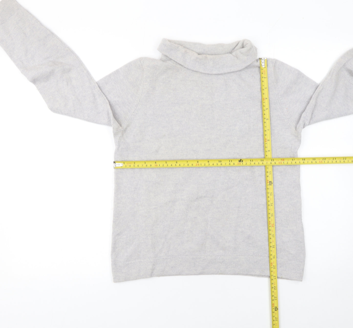 Hobbs Women’s Grey Roll Neck Wool Cashmere Jumper M