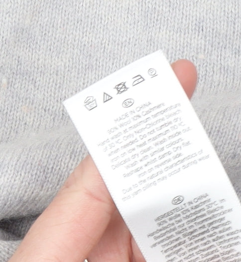 Hobbs Women’s Grey Roll Neck Wool Cashmere Jumper M