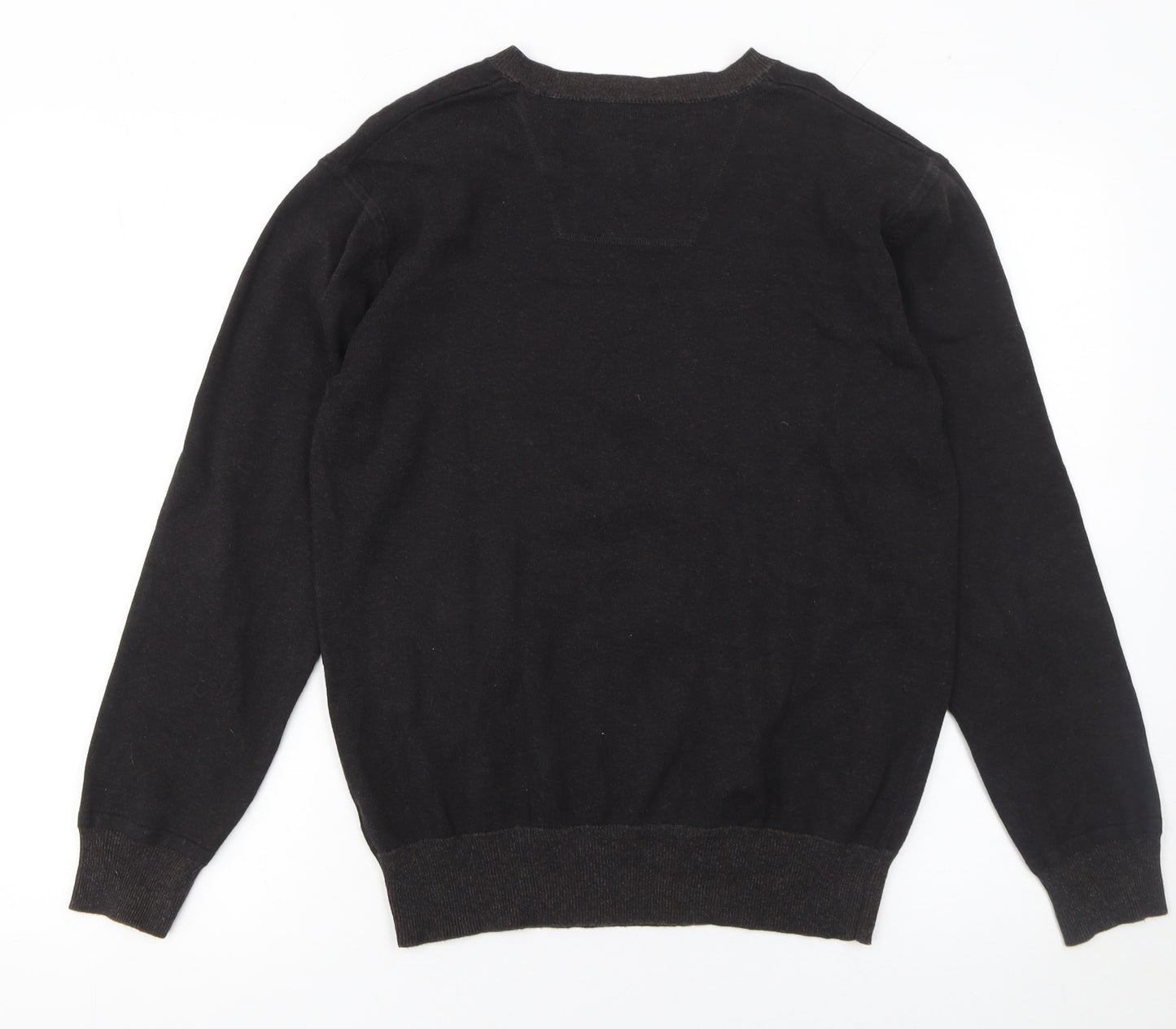 Rocha John Rocha Men’s Black Cotton V-Neck Jumper Size S