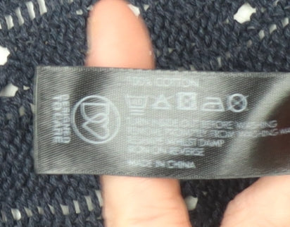 John Rocha Women's Blue Open Knit Cotton Cardigan Size 12