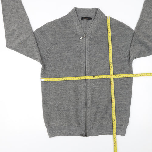 Moncrief Women’s Grey Wool Blend Full Zip Jumper L