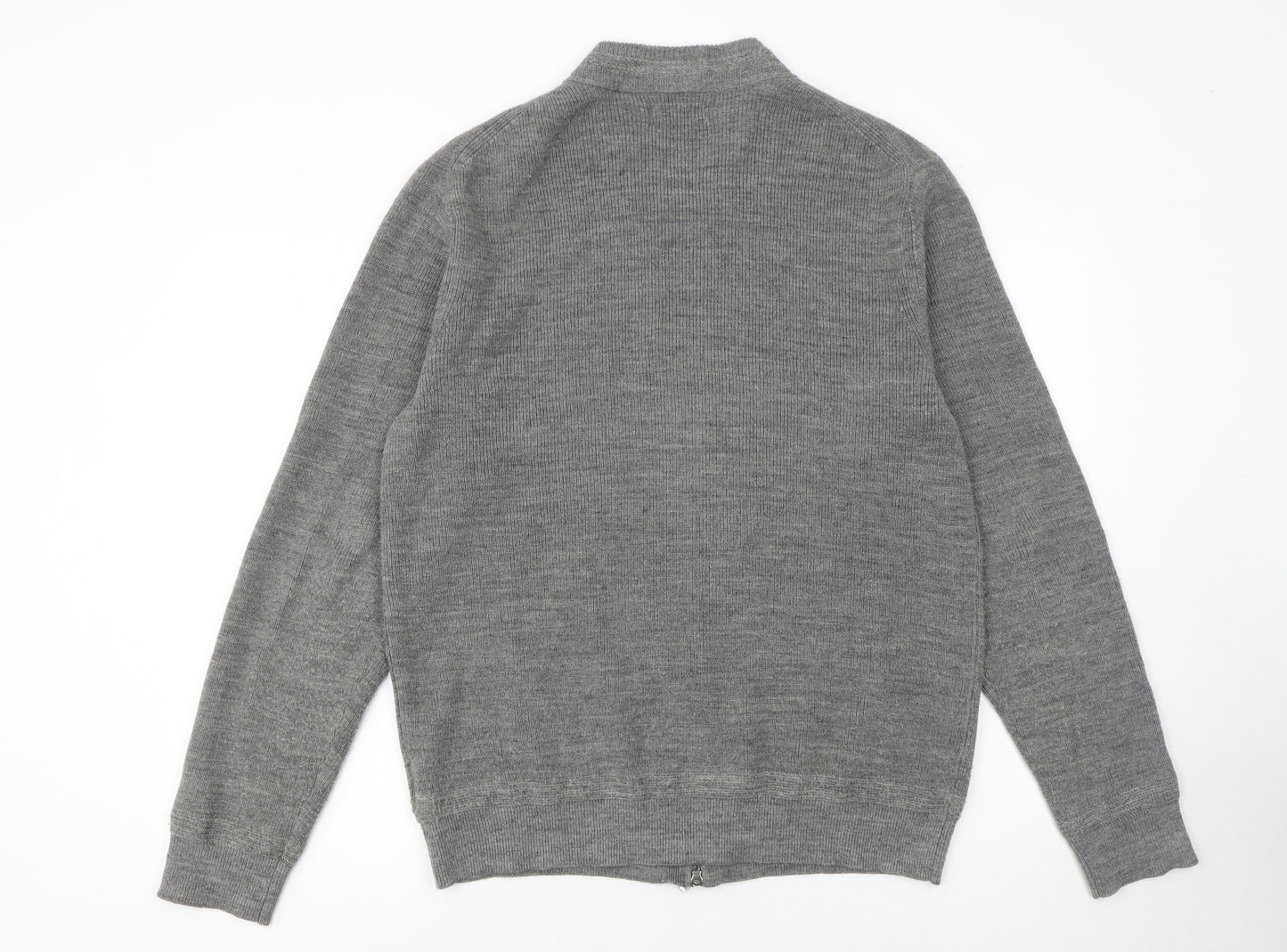 Moncrief Women’s Grey Wool Blend Full Zip Jumper L