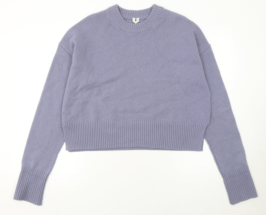 Arket Women’s Purple Wool Crew Neck Pullover Jumper Size 10