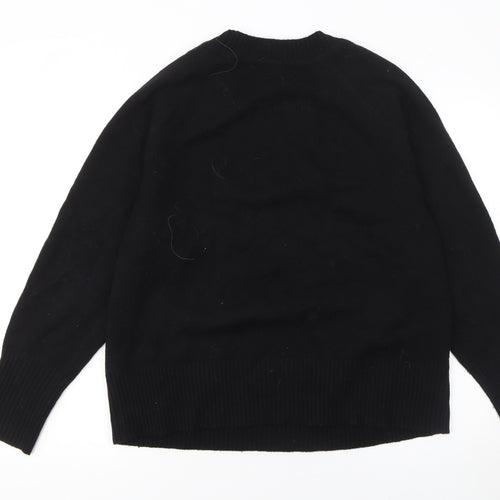 Next Women’s Black 100% Wool Crew Neck Jumper Size M