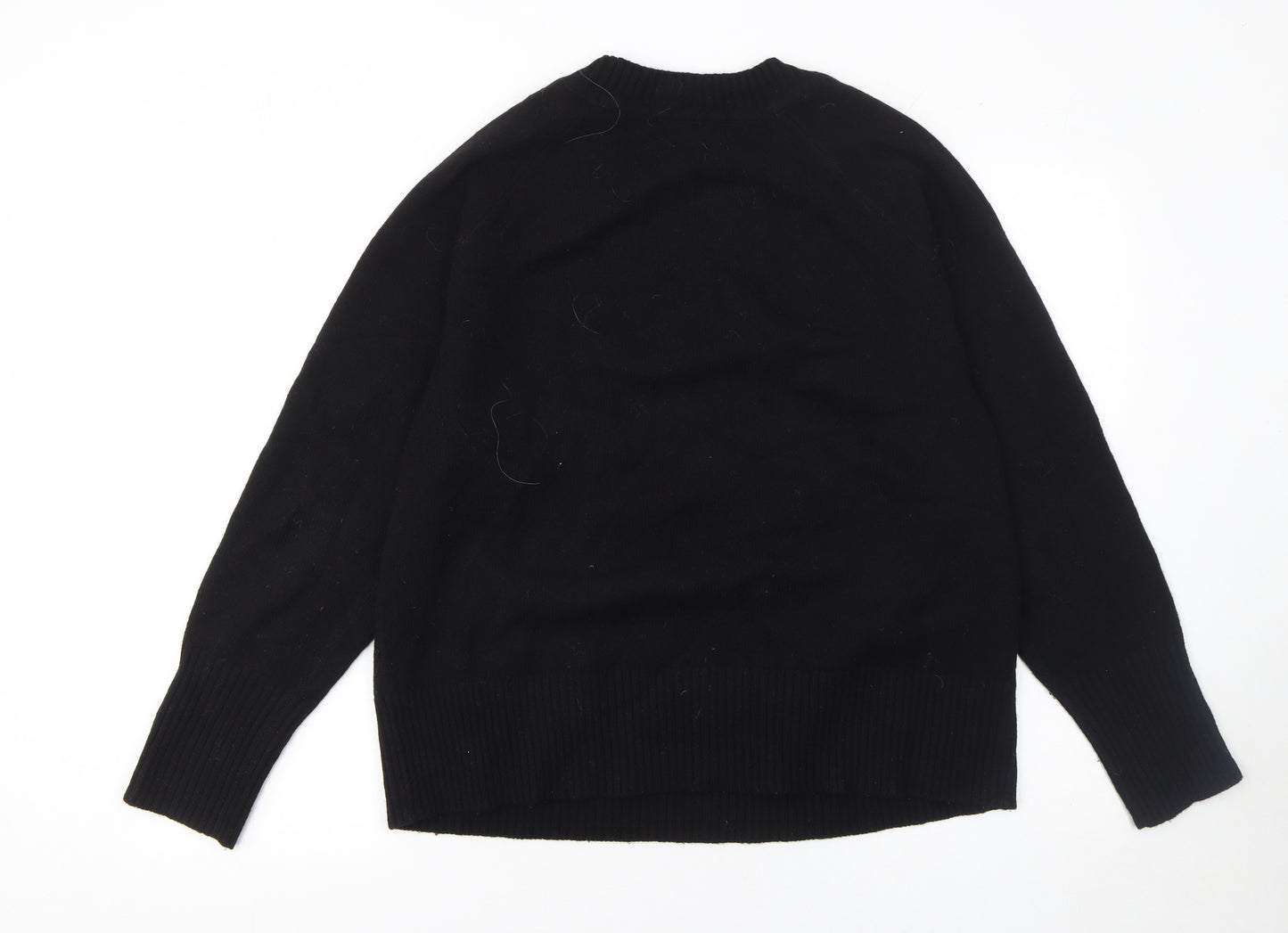 Next Women’s Black 100% Wool Crew Neck Jumper Size M