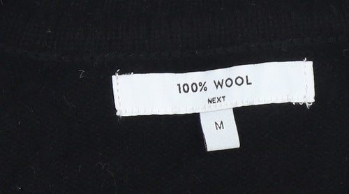 Next Women’s Black 100% Wool Crew Neck Jumper Size M