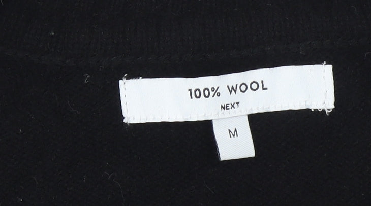 Next Women’s Black 100% Wool Crew Neck Jumper Size M