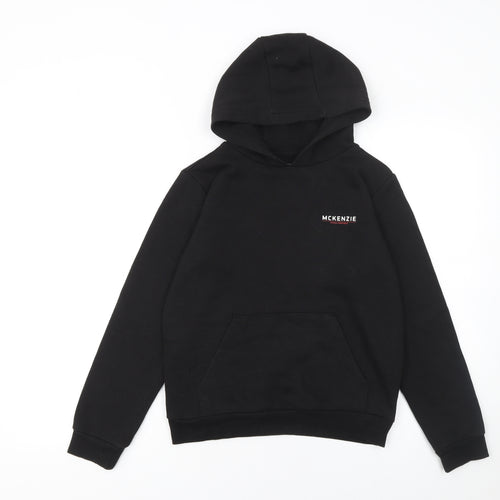 McKenzie Boys Black Pullover Hoodie 10-12 Years Fleece Hooded Sweatshirt