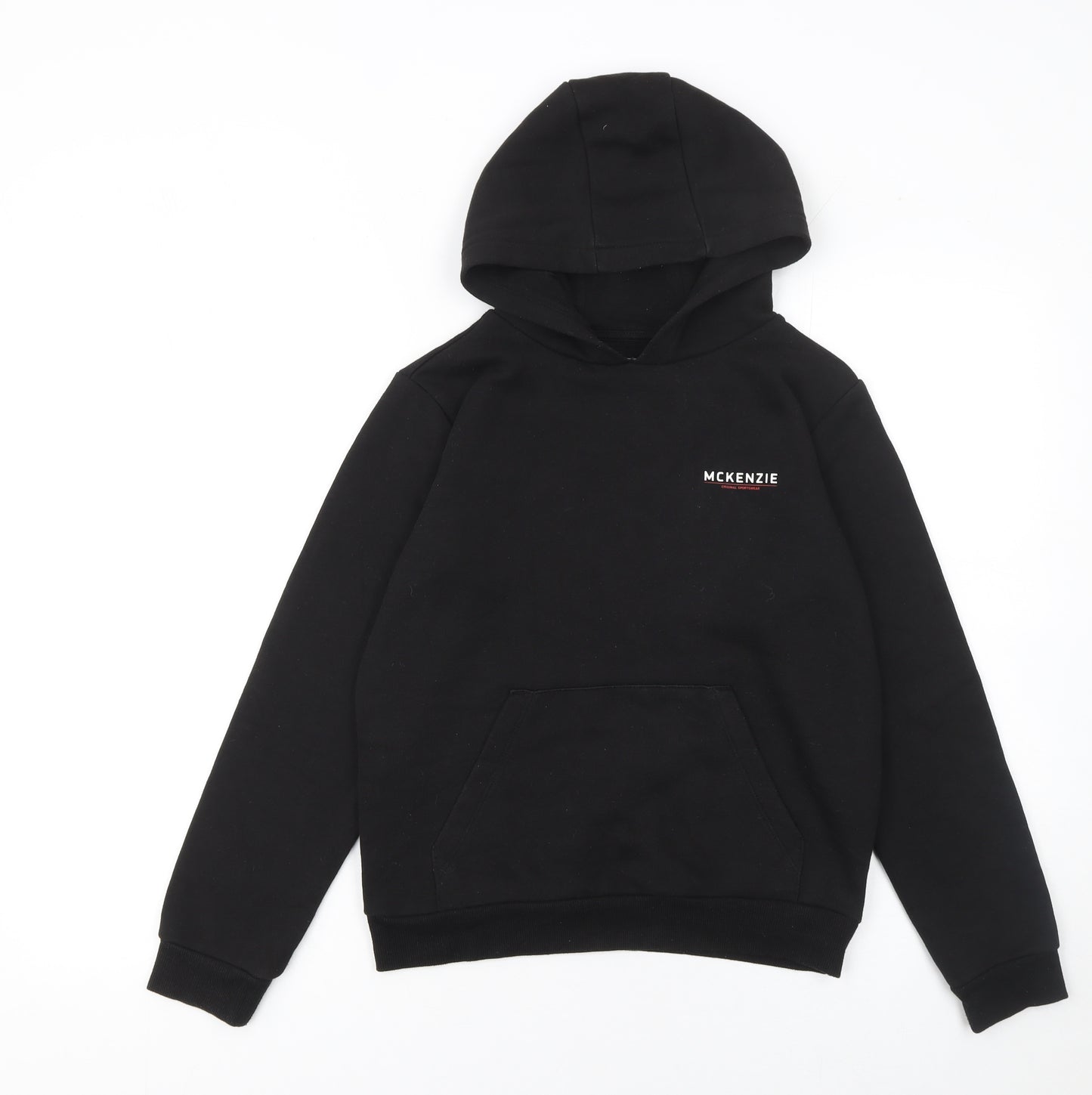 McKenzie Boys Black Pullover Hoodie 10-12 Years Fleece Hooded Sweatshirt