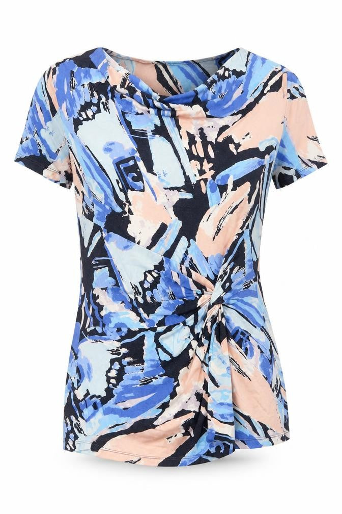 Front view of RJR.John Rocha Women's Multicoloured, size 12, Cowl Neck Tunic Top