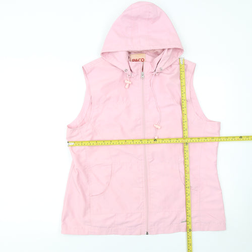 Paco Women’s Pink Sleeveless Hooded Full Zip Sport Jacket XL