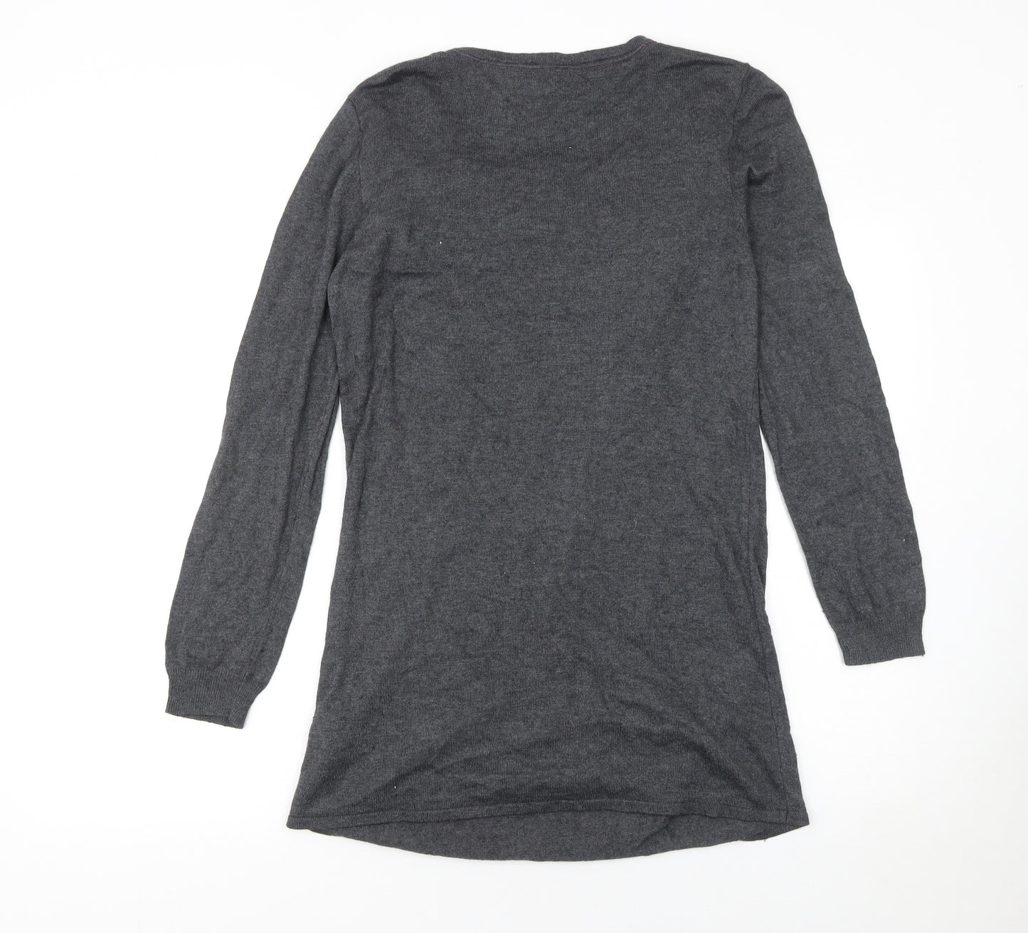 Marks and Spencer Per Una Women's Grey Cowl Neck Long Sleeve Tunic Jumper Size 14