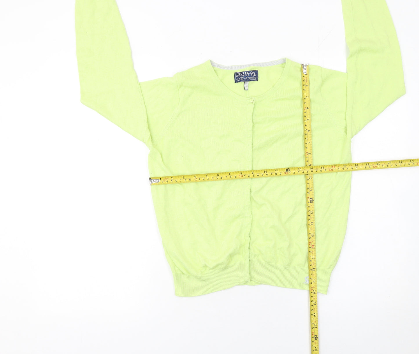 Joules Women's Green Crew Neck Button Cardigan Size 12