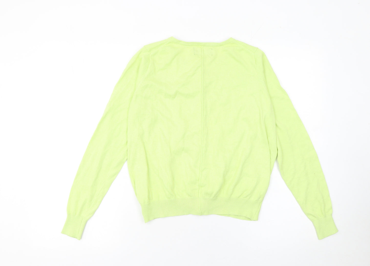 Joules Women's Green Crew Neck Button Cardigan Size 12