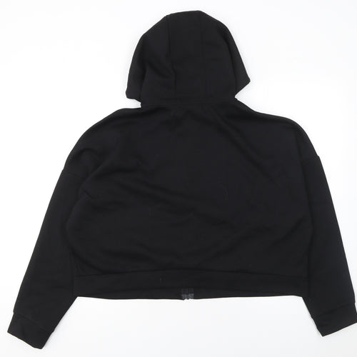 Crivit Women's Black Full Zip Hoodie Size L 16/18 Cotton Blend Casual