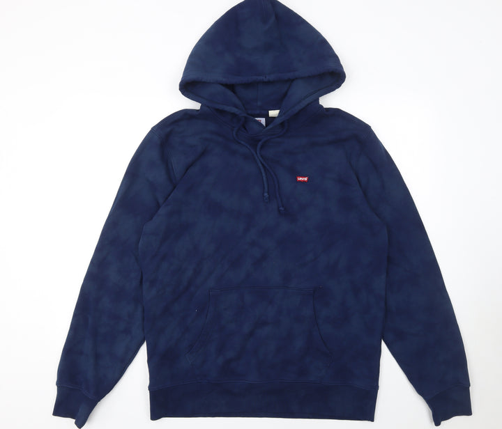 Levi's Men's Blue Pullover Hoodie Medium Fleece Standard Fit