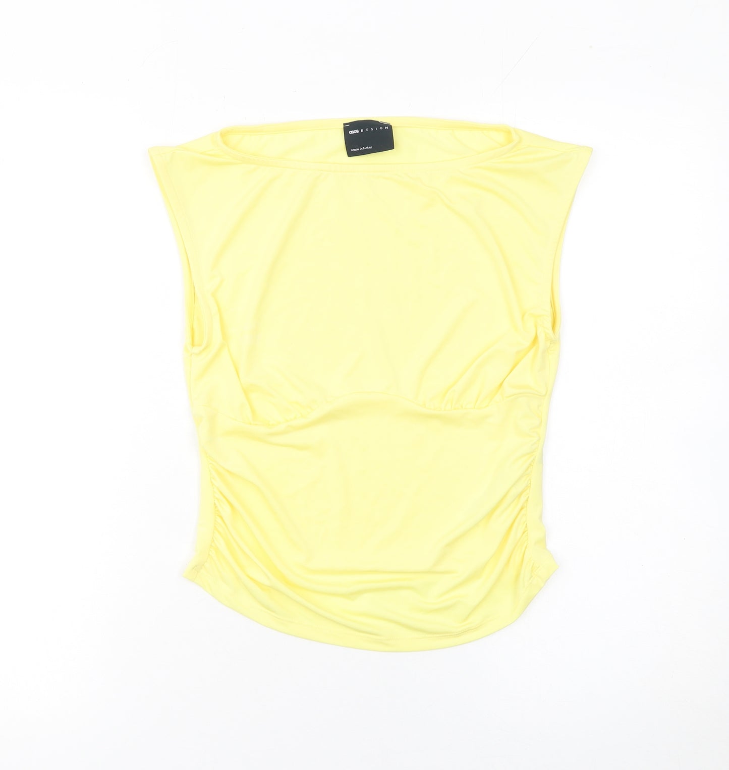 ASOS DESIGN Women's Yellow Sleeveless Camisole T-Shirt Size S