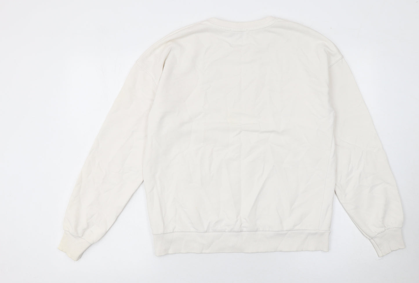 Stradivarius Women White The Lion King Pullover Sweatshirt Size 12