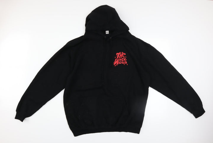 Just Hoods Mens Black XL Pullover Hoodie Graphic Logo Sweatshirt