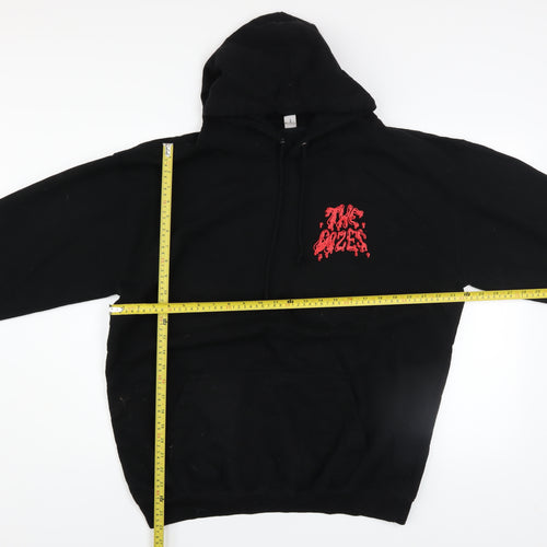 Just Hoods Mens Black XL Pullover Hoodie Graphic Logo Sweatshirt