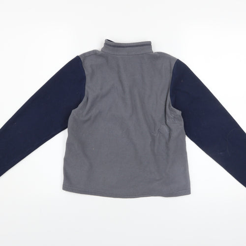 Quechua Boys Grey Fleece 1/4 Zip Pullover Sweatshirt Size 10-11 Years