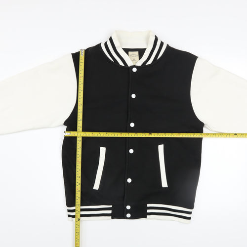 Uneek Men’s Black & White Varsity Jacket Size M Regular Fit