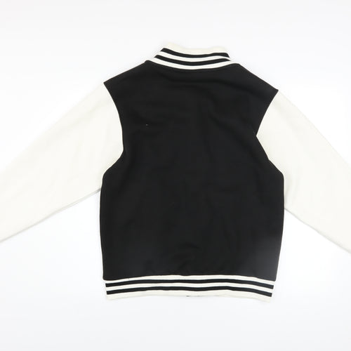 Uneek Men’s Black & White Varsity Jacket Size M Regular Fit