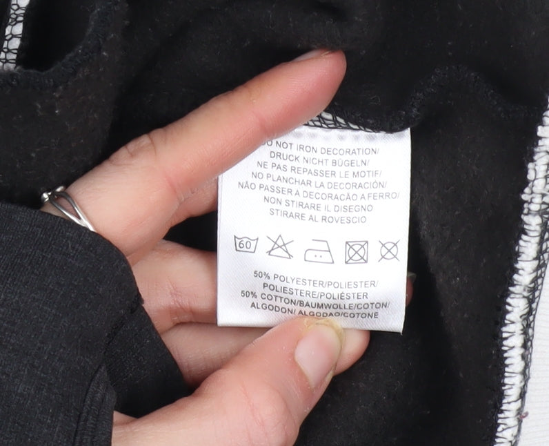 Uneek Men’s Black & White Varsity Jacket Size M Regular Fit