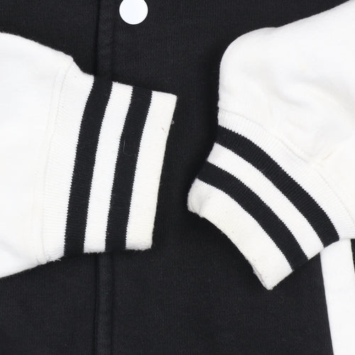 Uneek Men’s Black & White Varsity Jacket Size M Regular Fit