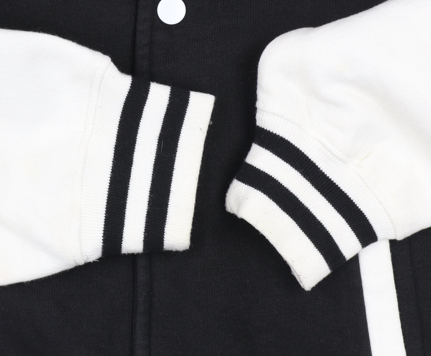 Uneek Men’s Black & White Varsity Jacket Size M Regular Fit