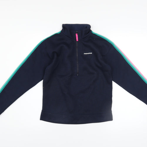Craghoppers Girls Blue Fleece Half Zip Sweatshirt Age 11-12 Years