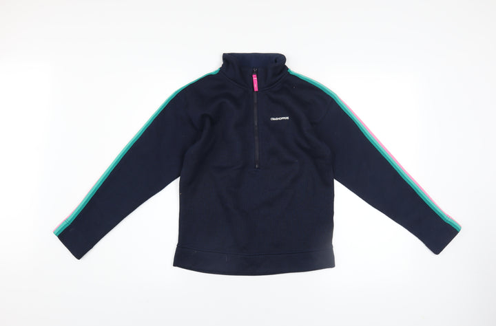 Craghoppers Girls Blue Fleece Half Zip Sweatshirt Age 11-12 Years