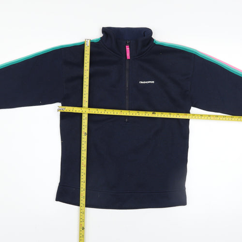 Craghoppers Girls Blue Fleece Half Zip Sweatshirt Age 11-12 Years
