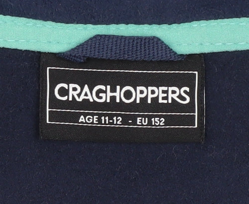 Craghoppers Girls Blue Fleece Half Zip Sweatshirt Age 11-12 Years