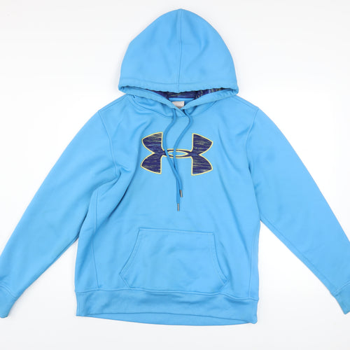 Under Armour Mens Blue Pullover Hoodie L Sports Fleece Sweatshirt