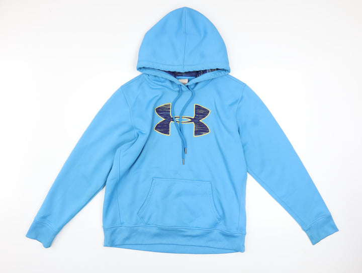 Under Armour Mens Blue Pullover Hoodie L Sports Fleece Sweatshirt